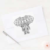 Stijlolifant Vierkante Sticker (Envelop)