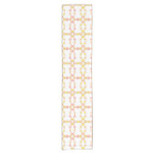stijlpap roze Floral Table Runner Korte Tafelloper (Voorkant)