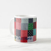 stijlpatchwork-constructieontwerp kleurrijk koffiemok (Voorkant links)