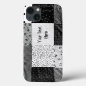 stijlpatchwork ontwerp zwart wit Case-Mate iPhone case (Achterkant)