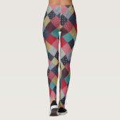 stijlpatroon van kleurrijk lucifer leggings (Achterkant)