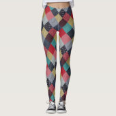 stijlpatroon van kleurrijk lucifer leggings (Voorkant)