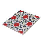  Stijlrood China Poppy Floral Pattern Tegeltje (Zijkant)