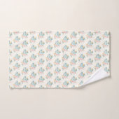 Stijlroze en blauwe ventilator Bouquet Bad Handdoek (Handdoek)