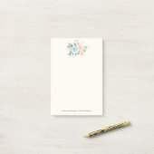 Stijlroze en blauwe ventilator Bouquet Post-it® Notes (Op bureau)