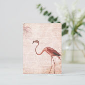  Stijlroze flamingo Briefkaart (Staand voorkant)