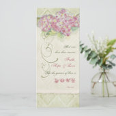 Stijlroze hydrangea - menukaart (Staand voorkant)