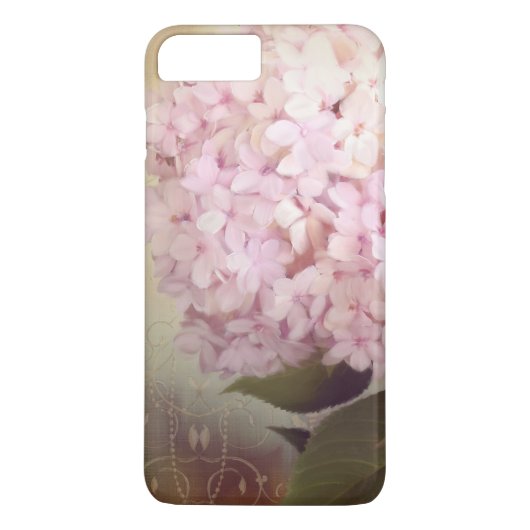  Stijlroze lavendel Hydrangea Oliepastel Case-Mate iPhone Case (Achterkant)
