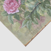 stijlroze rozen, insecten en script tissuepapier (Detail)