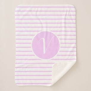 Stijlroze stripes V Monogram Drow Blanket Sherpa Deken