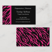 Stijlroze Zebra Stripes Visitekaartjes (Voorkant / Achterkant)