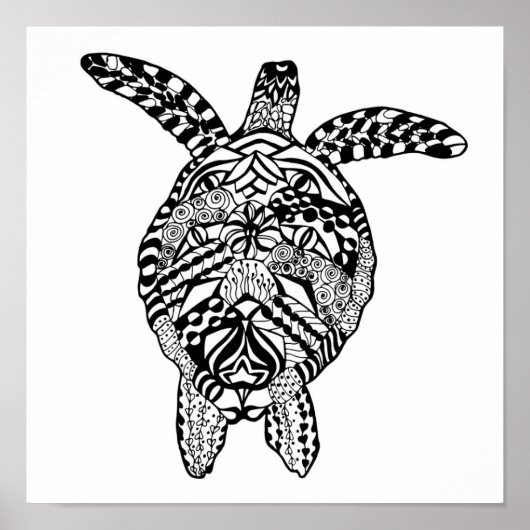 Stijlschildpad 2 poster (Voorkant)