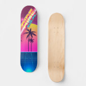Stijlskateboard van 80, retro futuristisch landsch skateboard (Voorkant)
