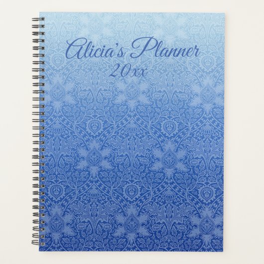  stijlstructuur Blauw ombre met naam Planner (Voorkant)