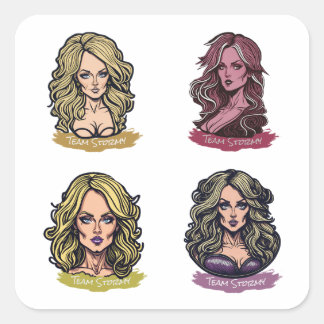Stijlteam Stormy - Stormy Daniels Creative Vierkante Sticker