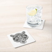 Stijltijger Vierkante Kartonnen Onderzetter (Insitu)