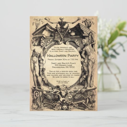 stijluitnodiging kaart (Staand voorkant)