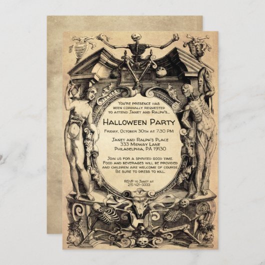   stijluitnodiging kaart (Voorkant / Achterkant)