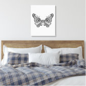 Stijlvlinder 6 canvas afdruk (Insitu (Slaapkamer))