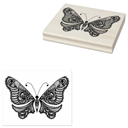 Stijlvlinder Rubberstempel (Gestempeld)