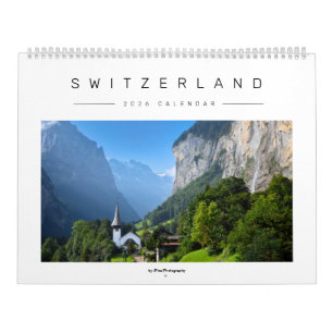 Stijlvol 2026 Zwitsers landschap en natuur foto Kalender
