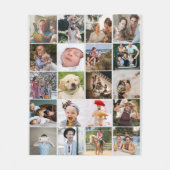 Stijlvol 20-fotocollage Cozy Fleece Deken (Voorkant)