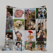 Stijlvol 20-fotocollage Cozy Fleece Deken