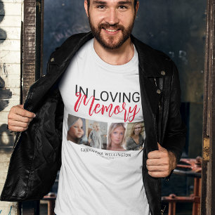 Stijlvol 4 foto-herdenkings-T-shirt T-shirt