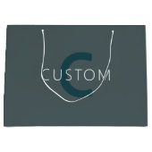 Stijlvol aanpasbare monogram sjabloon groot cadeauzakje (Voorkant)