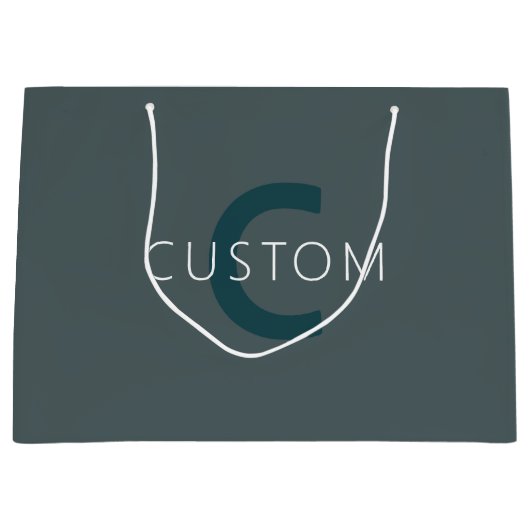 Stijlvol aanpasbare monogram sjabloon groot cadeauzakje (Voorkant)