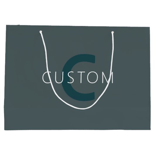 Stijlvol aanpasbare monogram sjabloon groot cadeauzakje (Achterkant)