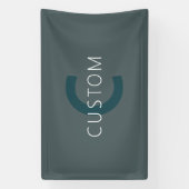 Stijlvol aanpasbare monogram sjabloon spandoek (Verticaal)