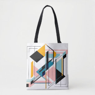 Stijlvol, abstract, gedurfd en toch subtiel geomet draagtas