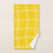 Stijlvol Abstract geel rasterpatroon Bad Handdoek (Handdoek)
