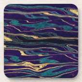 Stijlvol abstract gemarmerd verfafbeelding onderzetter (Voorkant)