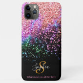 Stijlvol Abstract Glitter-persoonlijk monogram Case-Mate iPhone Case (Achterkant)