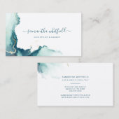 Stijlvol Abstract patroon met Script-marmer Visitekaartje (Voorkant / Achterkant)