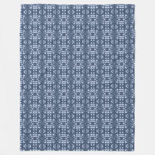Stijlvol abstract Tao-patroon in lichte blauwe tin Fleece Deken