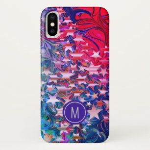 Stijlvol Abstracte sterren Monogram iPhone X Hoesje
