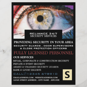 Stijlvol Afbeelding, beveiligingspersoneel Adverte Flyer