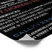 Stijlvol Afbeelding, beveiligingspersoneel Adverte Poster (Hoek)