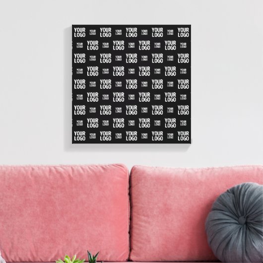 Stijlvol Afbeelding, ontwerp of zakelijk Logo-patr Canvas Afdruk (Insitu (Woonkamer))