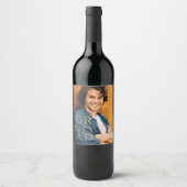 Stijlvol Afstudeerder Fotodatum Afstuderen Gold Sc Wijn Etiket (Voorkant)