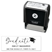 Stijlvol Afstuderen retouradres Zelfinktende Stempel (In situ)