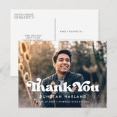 Stijlvol afstuderen Retro Foto Briefkaart (Voorkant / Achterkant)