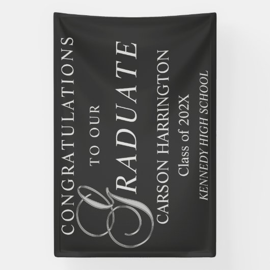 Stijlvol Afstuderen Spandoek (Verticaal)