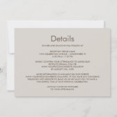 Stijlvol alles in één beige bruiloft kaart (Achterkant)