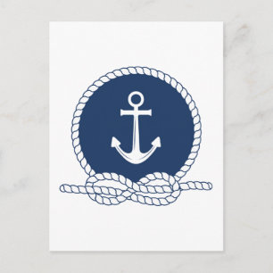 Stijlvol Anchor en Rope Briefkaart
