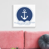 Stijlvol Anchor en Rope Canvas Afdruk (Insitu (Woonkamer))