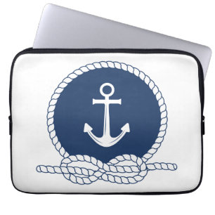 Stijlvol Anchor en Rope Laptop Sleeve
